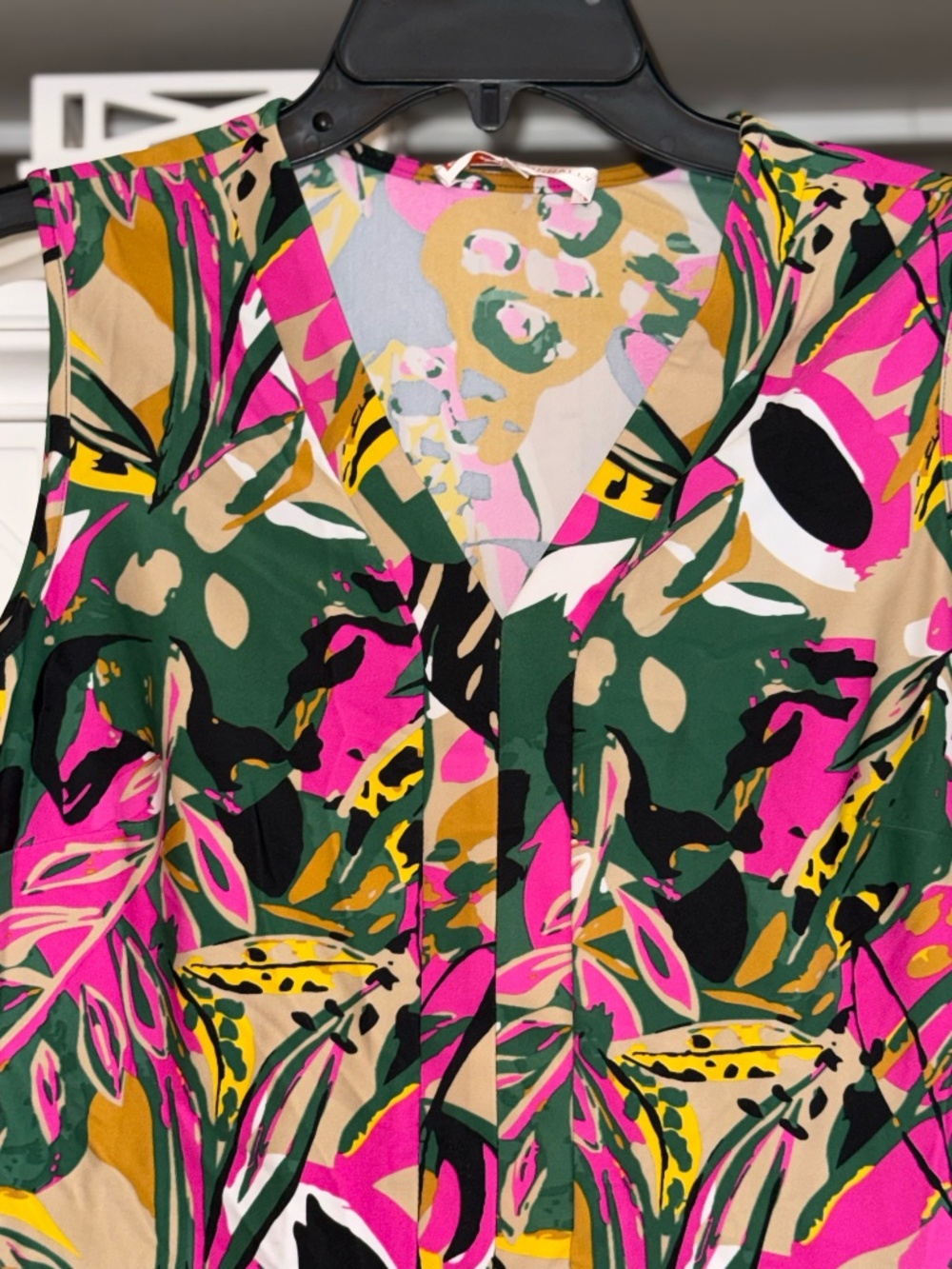 Jude Connally Medium M floral tiered ruffled dress Ali jungle v neck - Picture 3 of 4